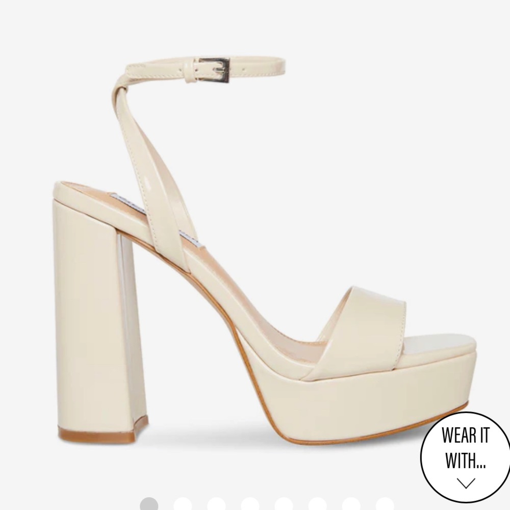 BRAND NEW STEVE MADDEN Lessa Heel!! Color: Bone Patent